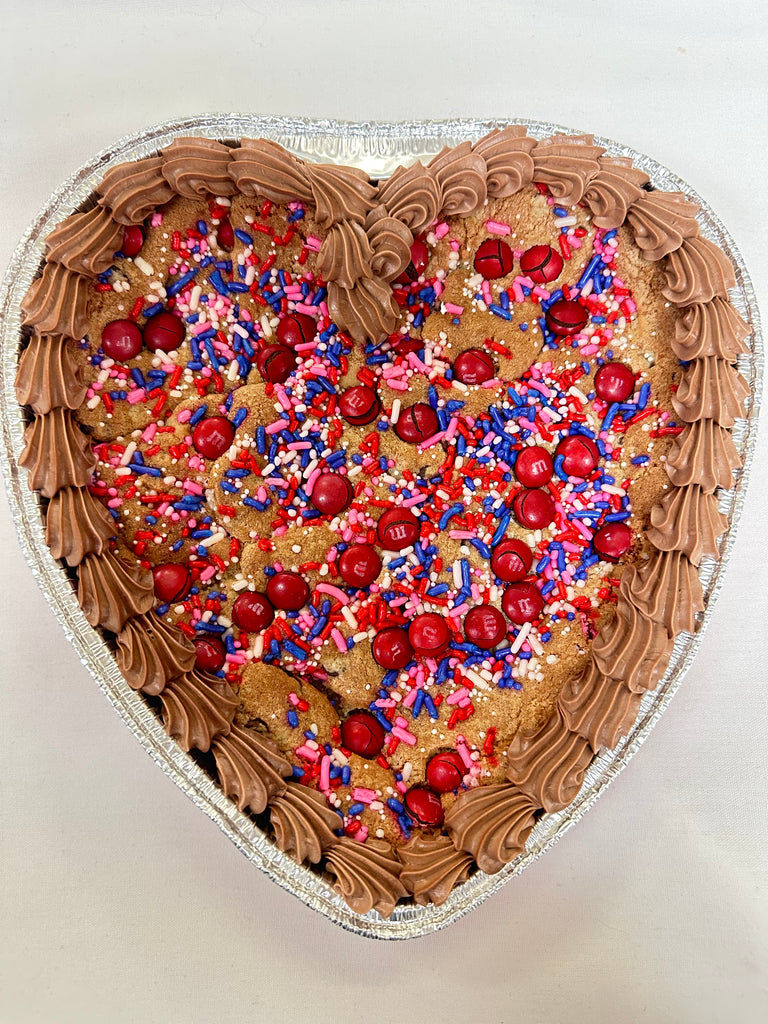 “9” Heart pan Chocolate Chip Cookie Cake