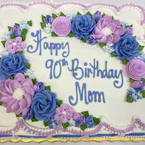 Double Floral Buttercream Cascade w/ Magnolias & Hydrangeas Cake Design