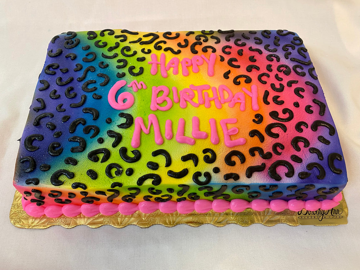 Rainbow Leopard Cake