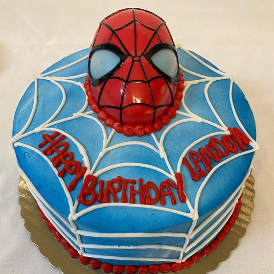 Spiderman Mask Round Cake