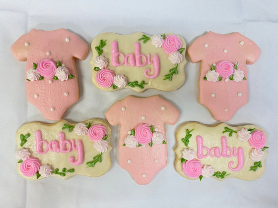 Floral Baby Theme Cookies