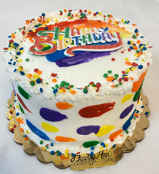 "Cassie Design" Rainbow Smear Cake