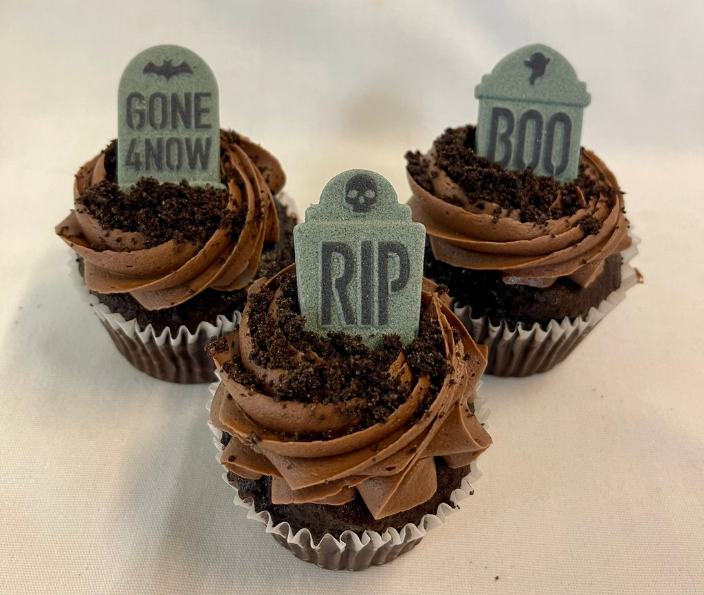 Halloween Cupcake: Tombstone Cupcakes