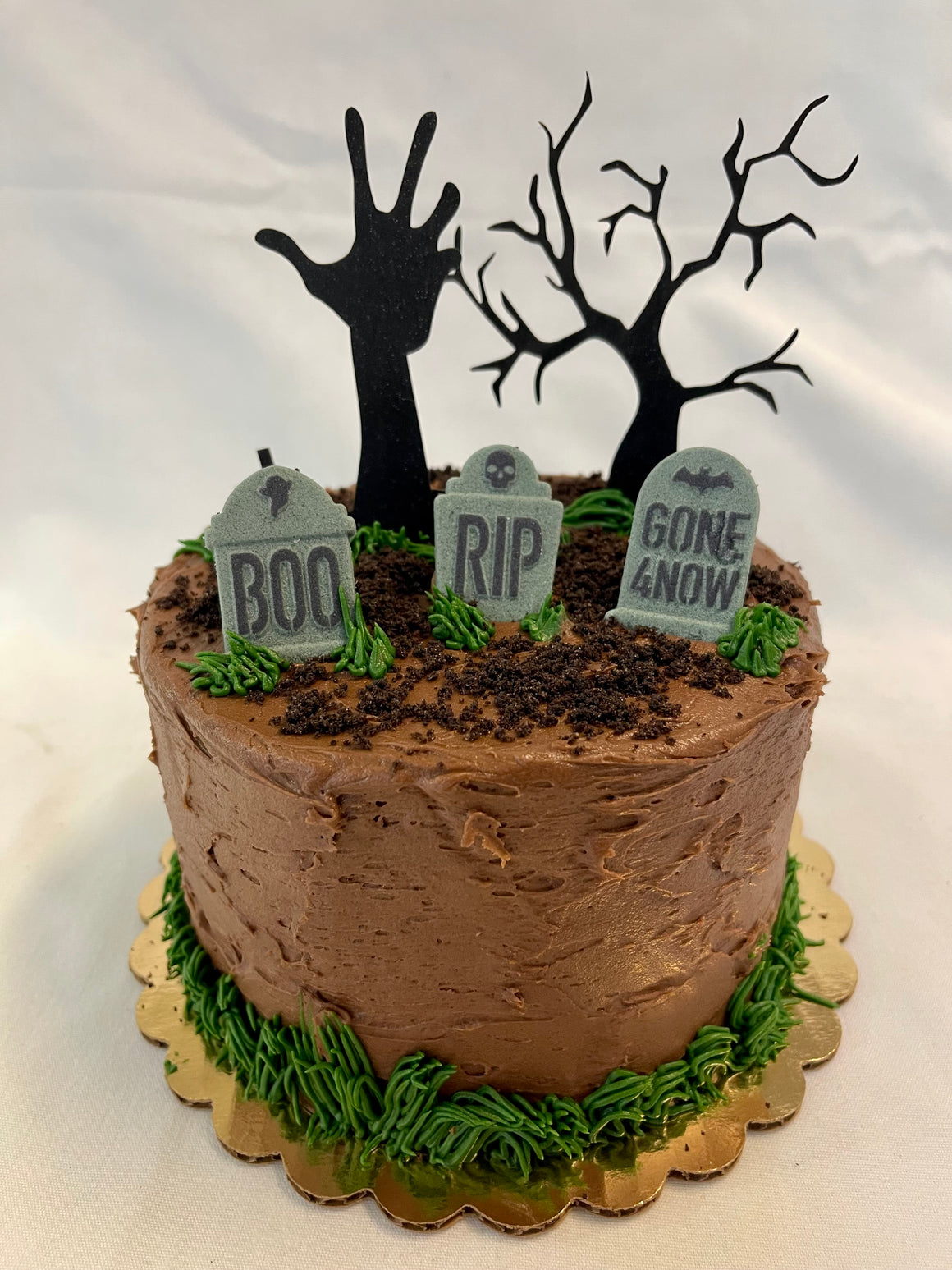 6" Tombstone Halloween Cake
