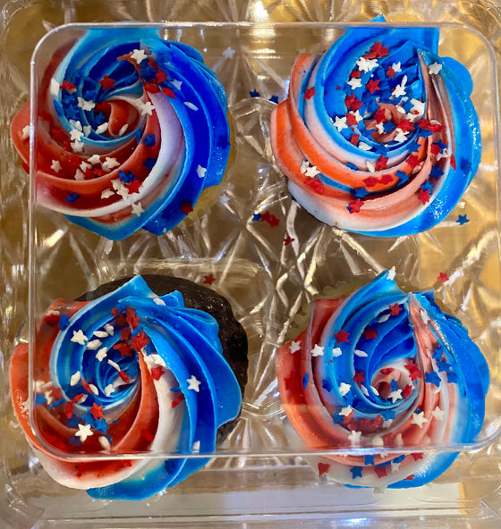 USA Colored Cupcakes