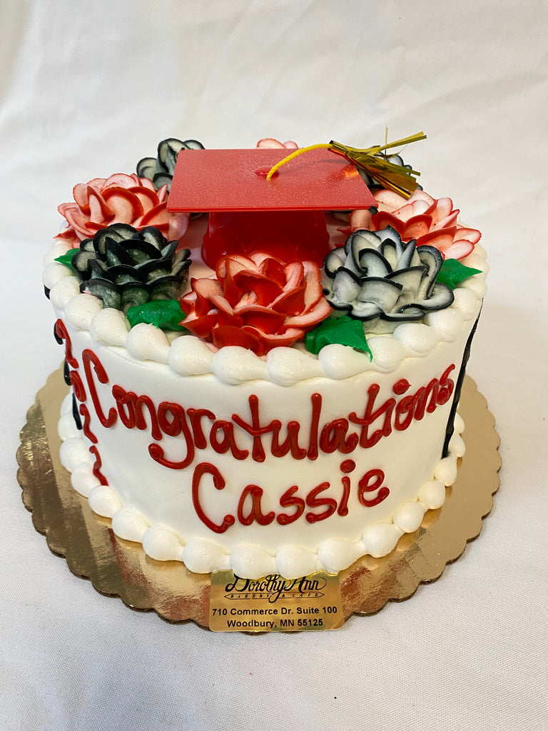 Small Floral Graduation Cake