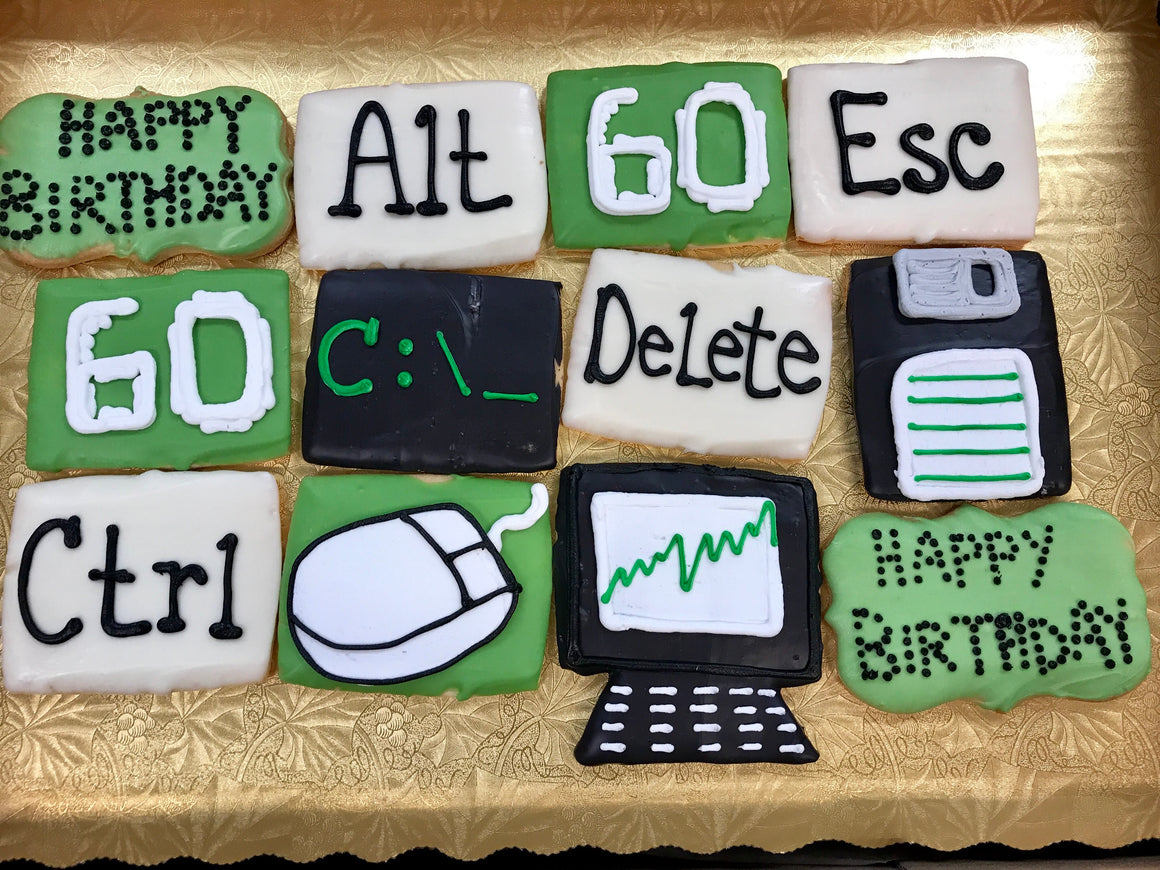Dozen Computer Theme Cookies