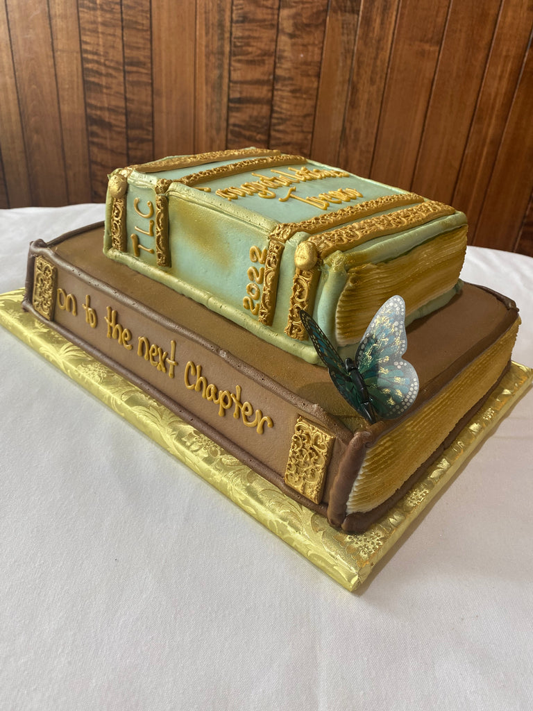 Vintage Stacked School Book Cakes (Serve 28-32)