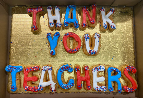 Teachers Donut Package (red white & blue)