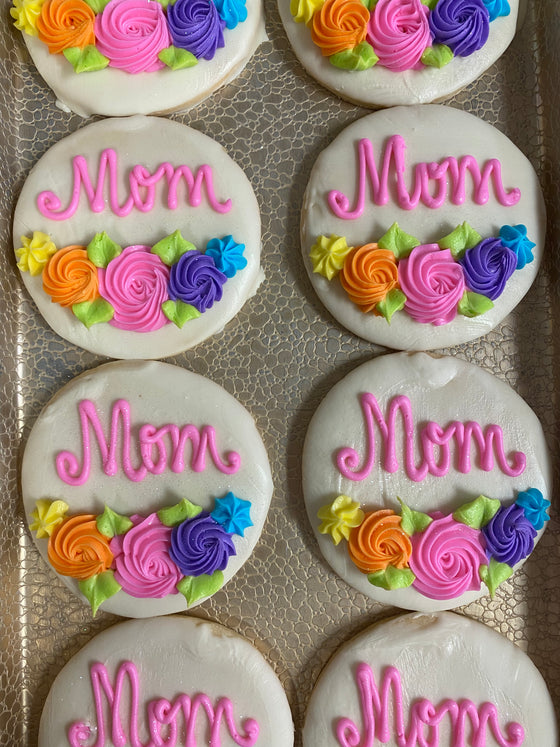 Mom Bouquet Decorated Cookie