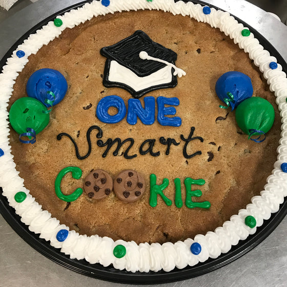 Chocolate Chip Cookie Cake "One Smart Cookie" Graduation Design
