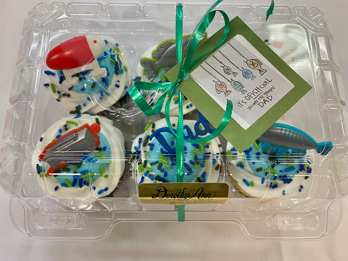 O'FISHally the Best Dad 6 Pack Cupcakes