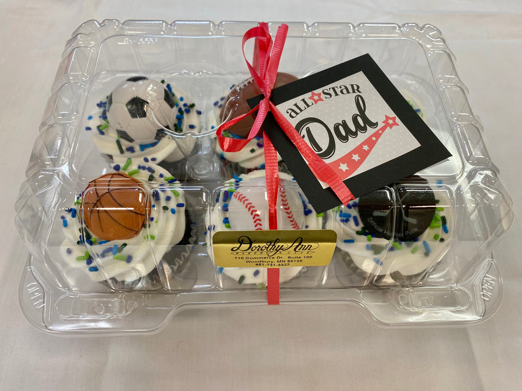 All Star Dad 6 pack Cupcakes