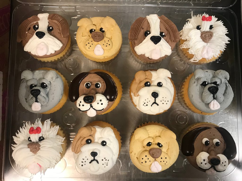 Dog Face Cupcakes