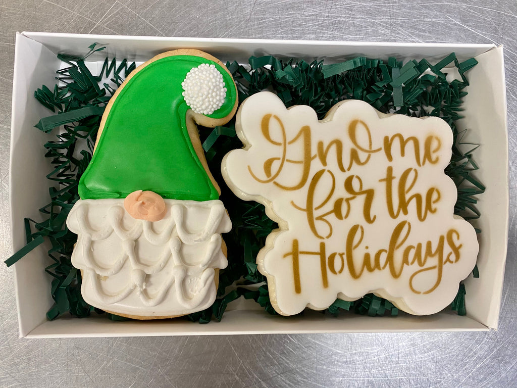 Gnome for the Holidays Gift Cookie Box - Small