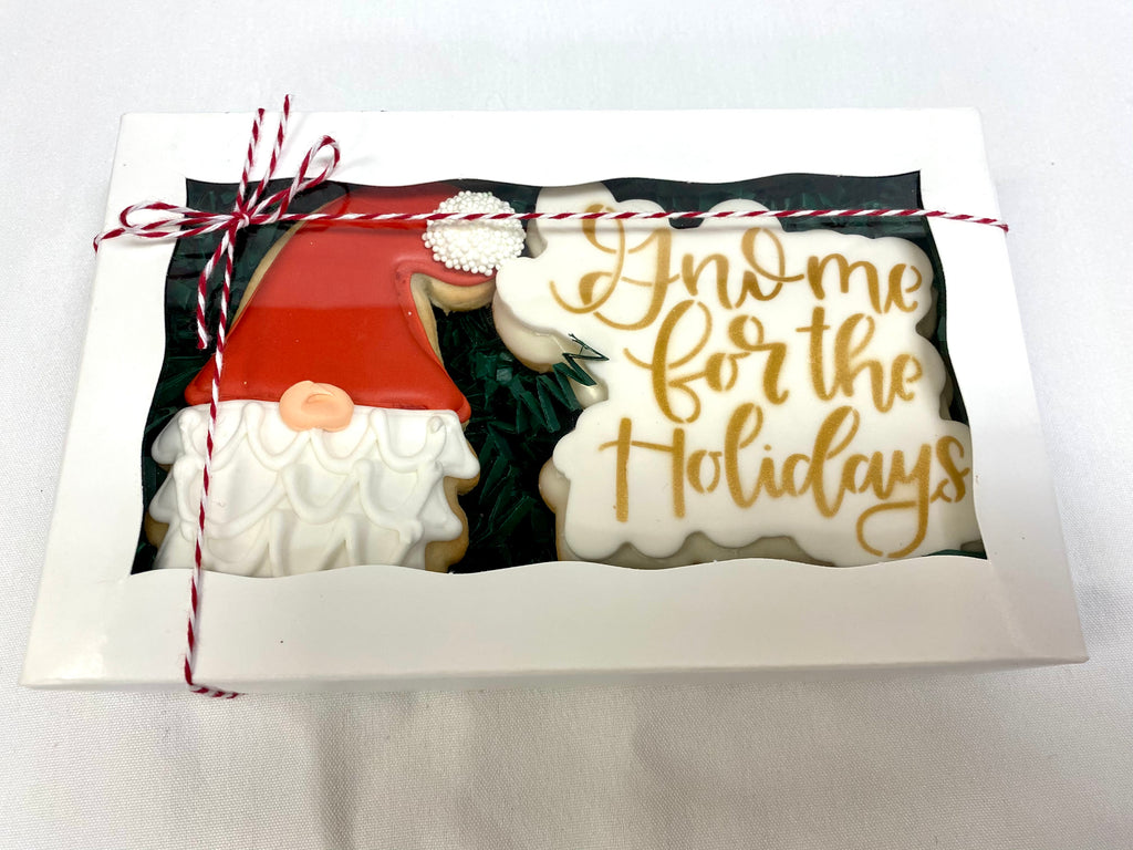 Gnome for the Holidays Gift Cookie Box - Small