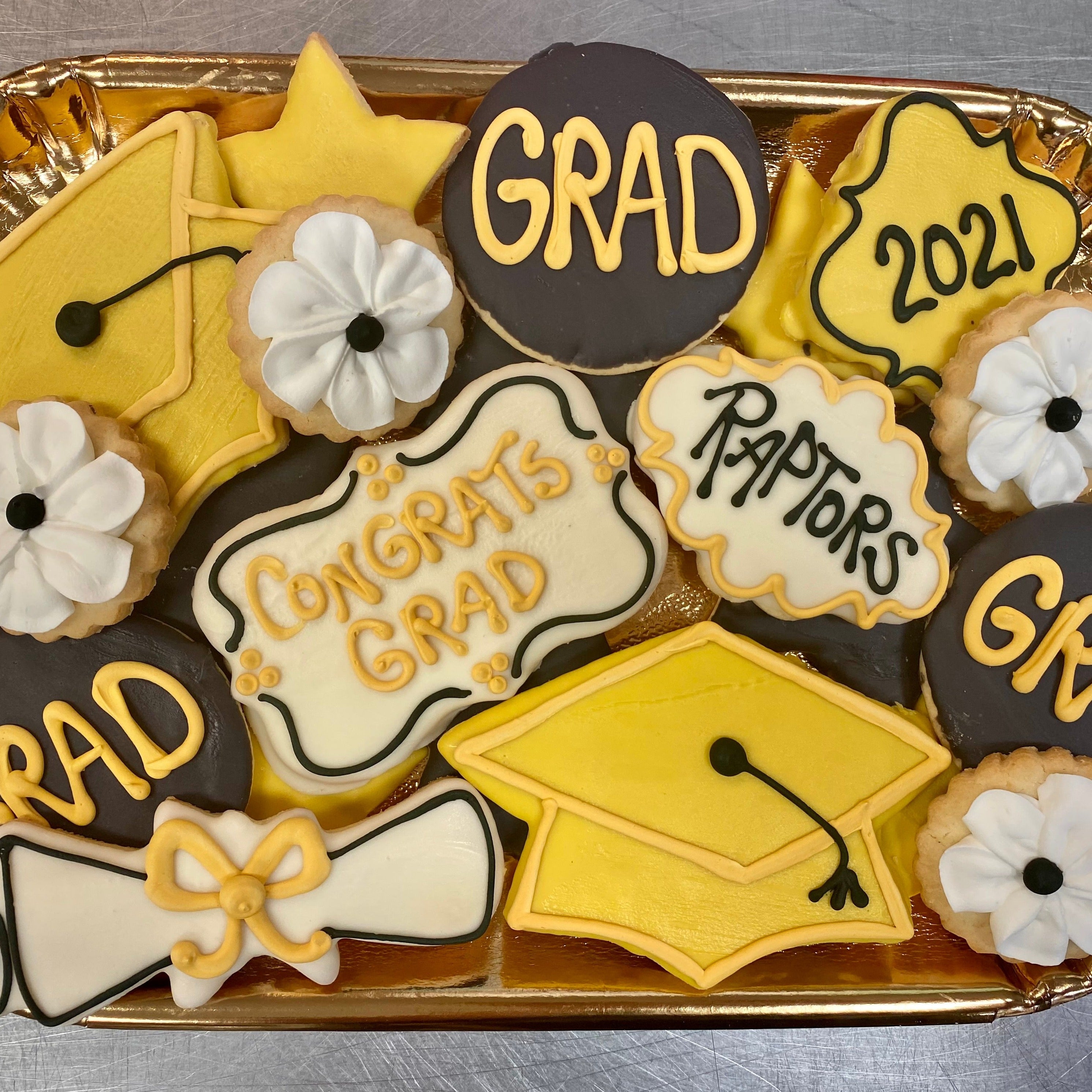 Decorated Graduation Cookie Tray Decorated Graduation Cookie Tray