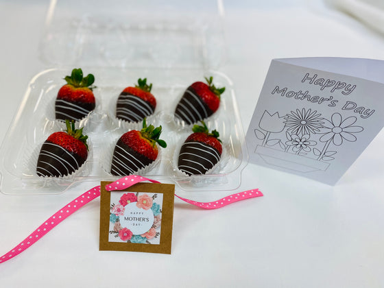 Chocolate Dipped Strawberries 6 pack for Mother's Day