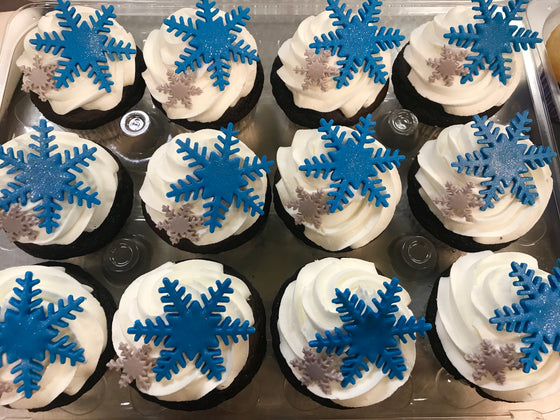 Snowflake Cupcakes Fondant